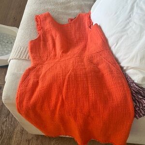 J. Crew Orange Midi Dress
